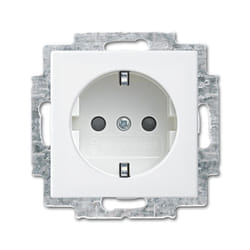 Busch-Jaeger 2013-0-5385 presa energia CEE 7/3 Argento, Bianco