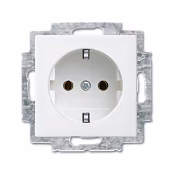 Busch-Jaeger 2011-0-6238, CEE 7/3, Argento, Bianco, 250 V, 16 A