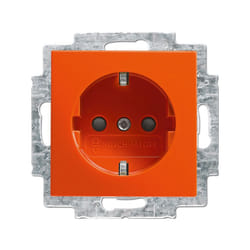 Busch-Jaeger 2013-0-5387 presa energia CEE 7/3 Arancione, Argento