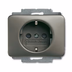 Busch-Jaeger 2013-0-4458, CEE 7/3, 2P+E, Platino, 250 V, 16 A, 70 mm