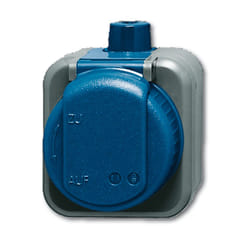 Busch-Jaeger 2083-0-0343 presa energia CEE 7/3 Blu, Grigio
