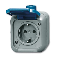 Busch-Jaeger 2083-0-0368 presa energia CEE 7/3 Blu, Grigio