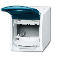 Busch-Jaeger 1758 WN-53 cassetta di scarico Blu, Grigio