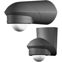 Grothe - 94533 Da parete Rilevatore di movimento ad infrarossi passivo pir 120 ° Relè Nero IP55