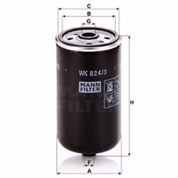 Filtro carburante MANN-FILTER WK 824/3