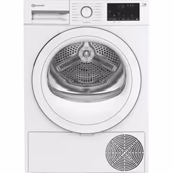 Bauknecht BD 8D WWS, Libera installazione, Caricamento frontale, Pompa di calore, Bianco, Pulsanti, Manopola, Destra
