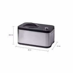 Unold 48826 Eismaschine & Joghurtbereiter EVA Gelatiera compressore 1,5 L 120 W Nero, Acciaio inox - Vista aggiuntiva 3