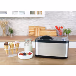 Unold 48826 Eismaschine & Joghurtbereiter EVA Gelatiera compressore 1,5 L 120 W Nero, Acciaio inox - Vista aggiuntiva 7