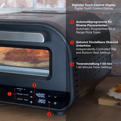 Unold Don Luigi macchina e forno per pizza 1 pizza(e) 1700 W Nero - Vista aggiuntiva 8