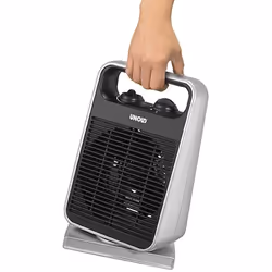 Unold 86116 stufetta elettrica Interno Nero, Argento 2000 W Riscaldatore ambiente elettrico con ventilatore