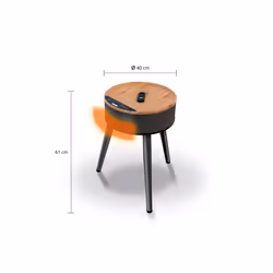 Unold 86545 stufetta elettrica Interno Nero, Legno Riscaldatore ambiente elettrico con ventilatore - Vista aggiuntiva 5
