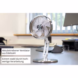 Unold 86705 Akku-Tischventilator STEEL FLEX Cromo 14 cm - Vista aggiuntiva 4
