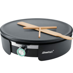 Steba - Macchina per crepes xxl cr 36, con rastrelliera e paletta per crepe, diametro 35 cm, piastra rimovibile, regolazione continua della