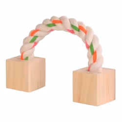 TRIXIE 6186, Corda, Criceto, Mouse, Bianco, Legno, Cotone, Legno, 1 pz, 200 mm