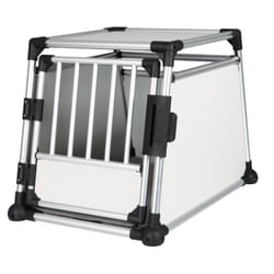 Trixie - 39342 Scatola di trasporto, alluminio, m-l: 63 × 65 × 90 cm, argento/grigio chiaro