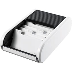 Helit H6218091 portabiglietti da visita Plastica Nero, Bianco