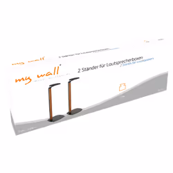 myWall HS 20 supporto da parete per casse acustiche Pavimento Plastica, Acciaio Nero, Legno - Vista aggiuntiva 8