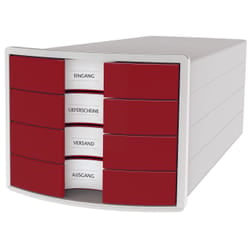 HAN IMPULS A4/C4 Plastica, Polistirolo Grigio, Rosso