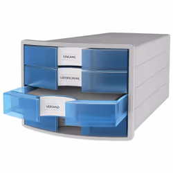 HAN IMPULS A4/C4 Plastica, Polistirolo Blu, Grigio, Translucent