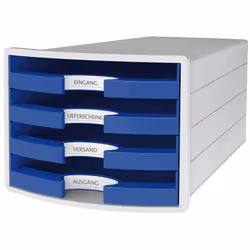 HAN Impuls, Blu, Polistirolo, 4 cassetto/cassetti, 4 ripiani, 280 mm, 367 mm