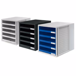 HAN 1401-14 organizzatore per cassetto di scrivania Plastica Blu, Grigio