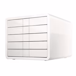 HAN 21551-12, 5 cassetto/cassetti, Bianco, Lucido, Monocromatico, Bianco, CE