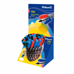 Pelikan Inky, Penna in gel con cappuccio, Nero, Blu, Verde, Rosso, Multicolore, Plastica, 0,5 mm, 50 pz