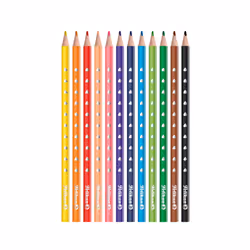Pelikan 700634 pastello colorato Nero, Blu, Marrone, Verde, Azzurro, Verde chiaro, Arancione, Pesca, Rosa, Rosso, Viola, Giallo 12 pz - Vista aggiuntiva 2