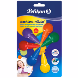 Pelikan 803328, 6 pz, Blu, Verde, Arancione, Rosso, Viola, Giallo, Multicolore, Cera, Blister