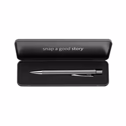 Pelikan Kugelschreiber Snap Metalic K10 Platin im Etui Blu Penna a sfera retrattile a clip Medio 1 pz