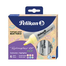 Pelikan Textmarker 490 eco evidenziatore 6 pz Punta smussata Multicolore