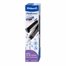 Pelikan 824477, Nero, Sistema di riempimento della cartuccia, Blu, Acciaio inox, Medio, Polarizzato a destra