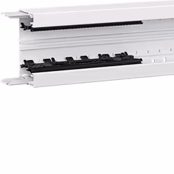 Hager BRN6513019016, Copertura per pannello passacavi, Nero, Bianco, Cloruro di polivinile (PVC), 80 mm, 2000 mm