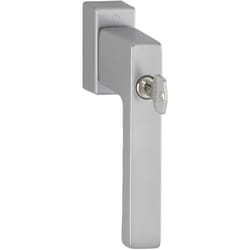 Hoppe - Maniglia per finestra a cilindro con serratura toulon Secustik, vk 32-42 mm, argento anodizzato, 1 pezzo