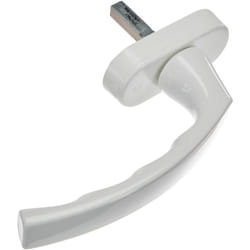 Hoppe - Lège 3737041 - Maniglia per finestra, con viti e copertura, 7 x 32 cm, colore: Bianco
