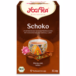 Il tè al cioccolato di Yogi Tea è un vero classico. Prepara e goditi lo stile chai con latte e dolcezza.