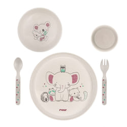 reer LovelyFriends servizio da tavola 5 pz Fibra di legno Multicolore