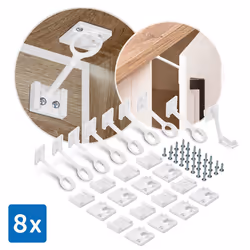 reer 71070 lucchetto per la sicurezza del bambino Serratura per armadietto per bambini Bianco 8 pz