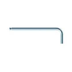 Wera - Piegata Chiave a 6 Punti, a Lungo Un Modello Di Testa Sferica, Lama 6 Lati Cromati, Cote s / Stoviglie: 3 Mm, Lunghezza Rami 126 x 20 Mm