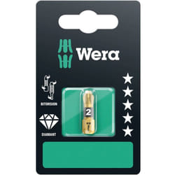 Wera 855/1 BDC SB SiS 05073336001 Inserto a Croce PZ 1 Acciaio per utensili rivestimento di diamante D 6.3 1 pz.
