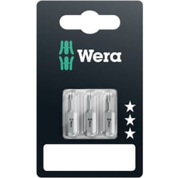 Wera - Inserto Esagonale 4 mm, 5 mm, 6 mm 840/1 z Set sb SiS Acciaio per utensili legato, duro d 6.3 3 pz.