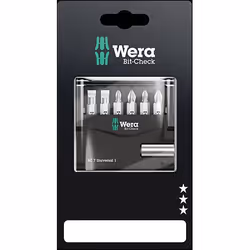 Wera 05073406001, 7 pz, Phillips, Viti a croce, Fessura, PH 1, PH 2, PZ 1, PZ 2, 1.1 mm, Acciaio inox