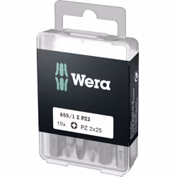 Dettagli tecnici Dimensione (Cacciavite) PZ 2 Dimensione del prodotto, lunghezza 25 mm Forma (inserti) D 6.3 Forza Croce Pozi ...