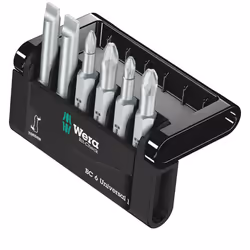 Wera Bit-Check, 6 pz, Phillips, Viti a croce, Fessura, PH 1, PH 2, PZ 1, PZ 2