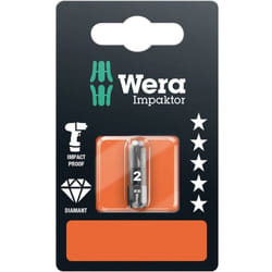 Wera - 855/1 imp dc sb SiS 05073921001 Inserto a Croce pz 2 Acciaio per utensili rivestimento di diamante d 6.3 1 pz.