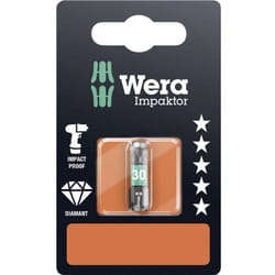 Wera - 867/1 imp dc sb SiS 05073926001 Inserto Torx t 30 Acciaio per utensili legato, rivestimento di diamante d 6.3 1 pz