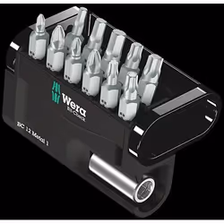 Wera BC 12 Metal 1, 12 pz, Esadecimale (metrico), Phillips, Viti a croce, Torcia, PH 1, PH 2, PZ 1, PZ 2, T15, T20, T25, T30, ...
