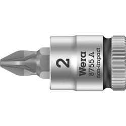 Wera - 8755 a 05003354001 Croce Pozidriv Inserto giravite a bussola pz 2 1/4 (6.3 mm)