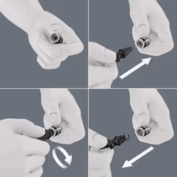 Wera 05050005001 splitter per dadi Nero