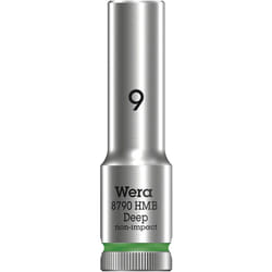 05004531001 8790 hmb Deep Chiave a bussola, Argento, 9 mm - Wera